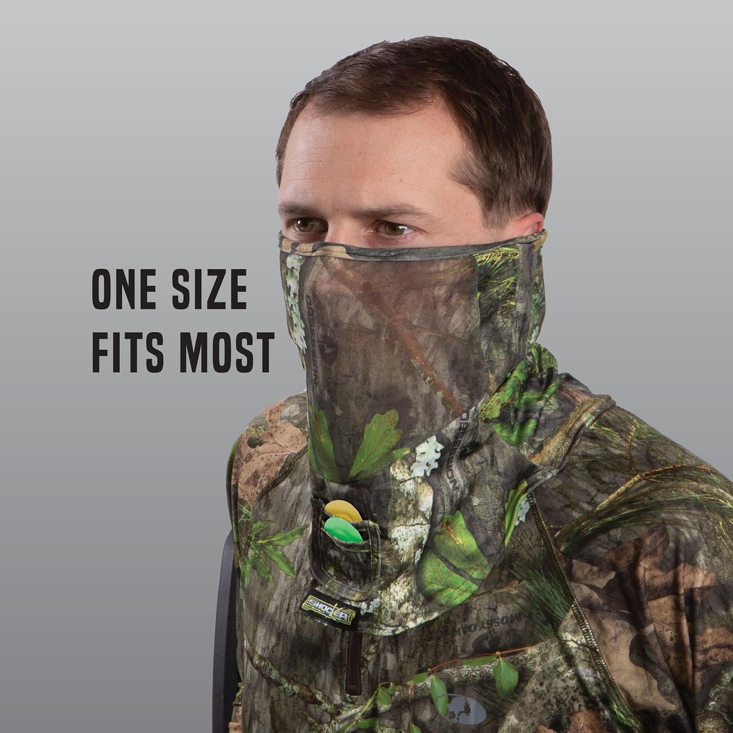 Polaina cuello caza camuflaje Mossy Oak