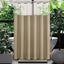 Cortina ducha tejido gofre ventana malla 72x72pulg beige