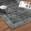 Alfombra pasillo 2x6ft lavable antiderrap gris