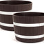 Maceta barril 18pulg polietileno reciclado color nogal set 2