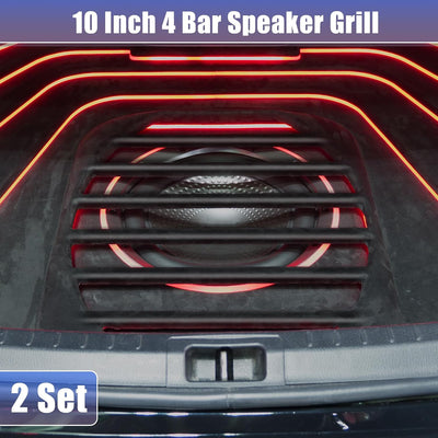 2 Parrilla altavoz universal hierro negro 10" 4 bares
