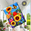 Bandera jardín 28x40" girasol mariposa poliéster