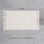 Tapete baño con flecos 100% algodón 21x41pulg blanco