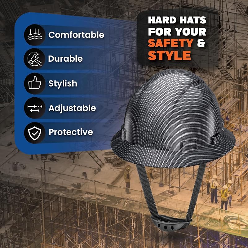 Casco ala completa OSHA Tipo 1 Clase C ventilado acolchado