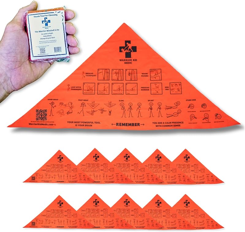 Vendaje triangular 100% algodón pack 10 36x36x53pulg