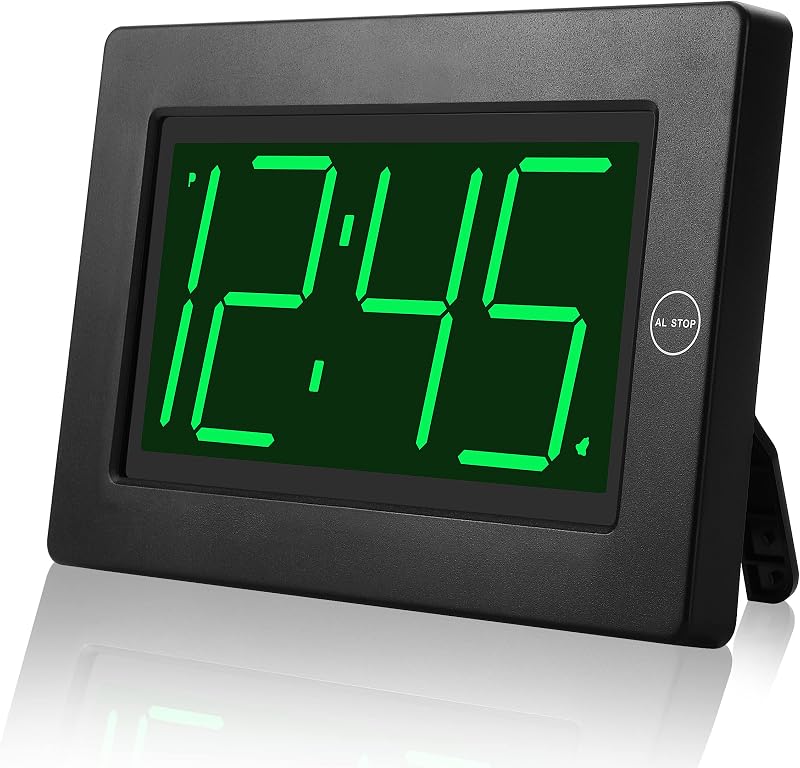 Reloj despertador pared LED 3pulg brillo ajustable