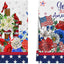 Paños de cocina patrióticos XCHI Flowers Cross Cardinals America Stars 18x26