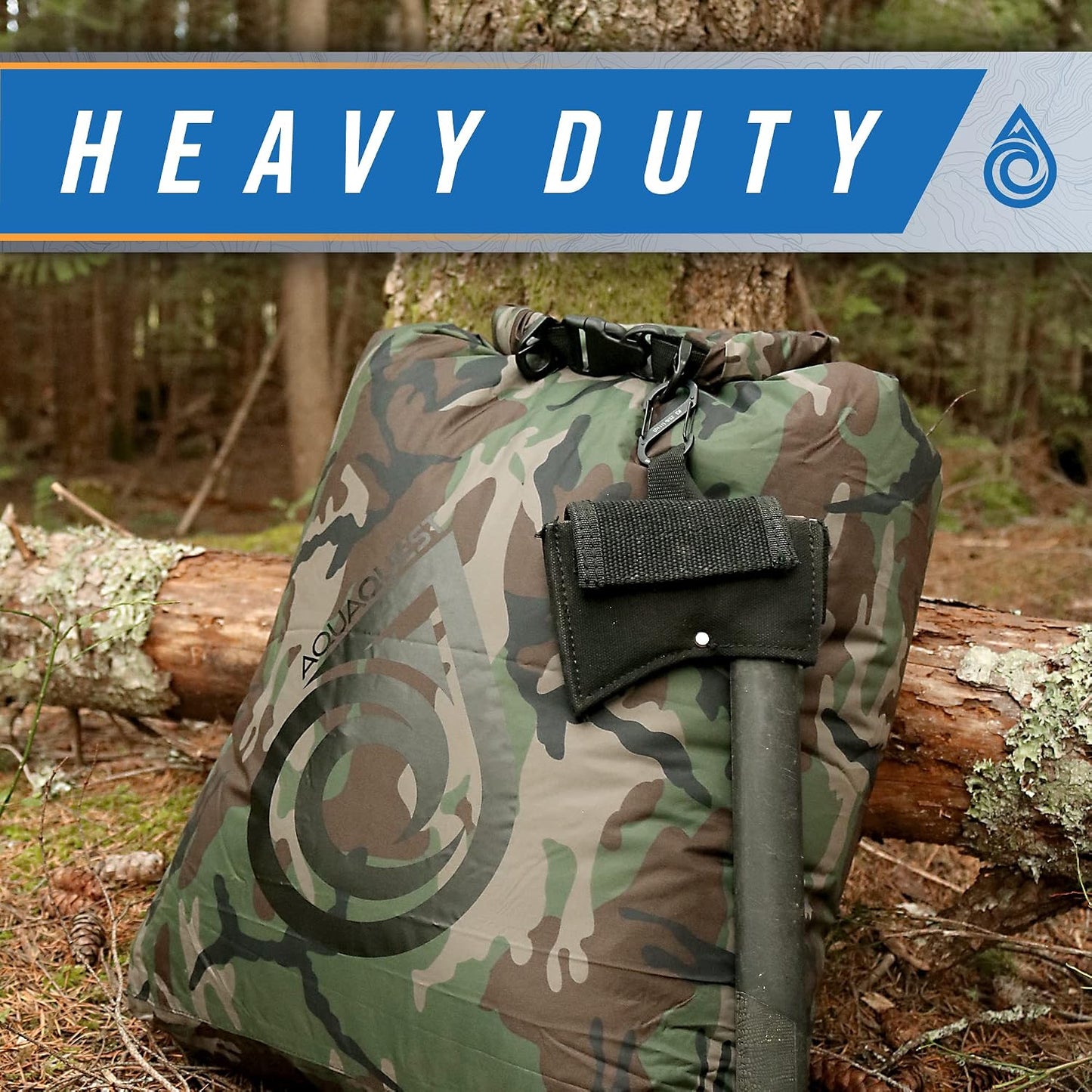 Saco equipo camping 100L impermeable camuflaje