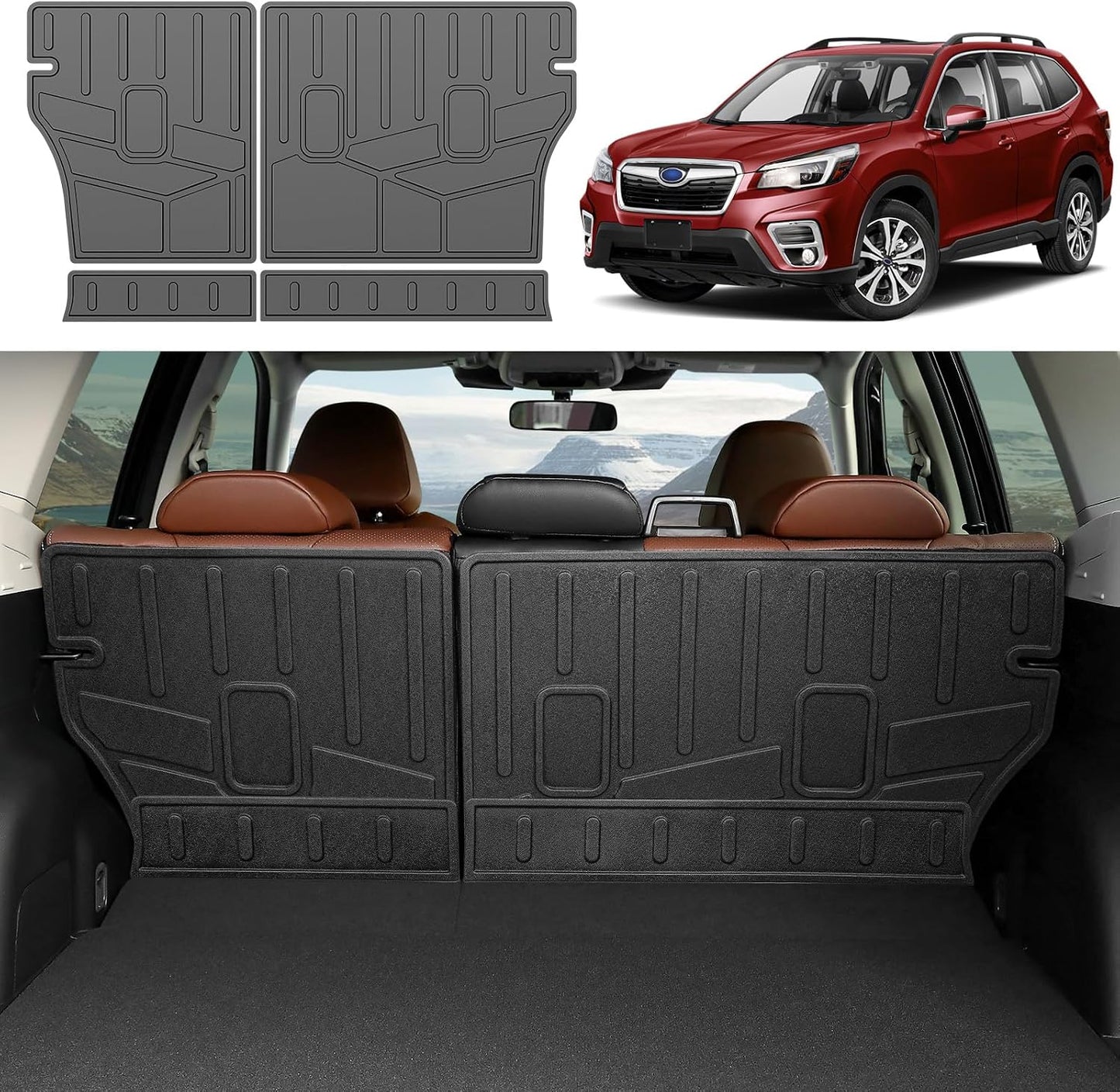 Tapete carga comp Subaru Forester 19-25 para asiento trasero