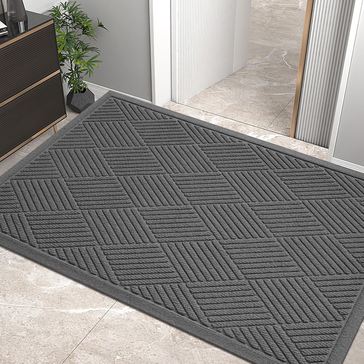 Alfombra puerta delantera antiderrap con respaldo goma