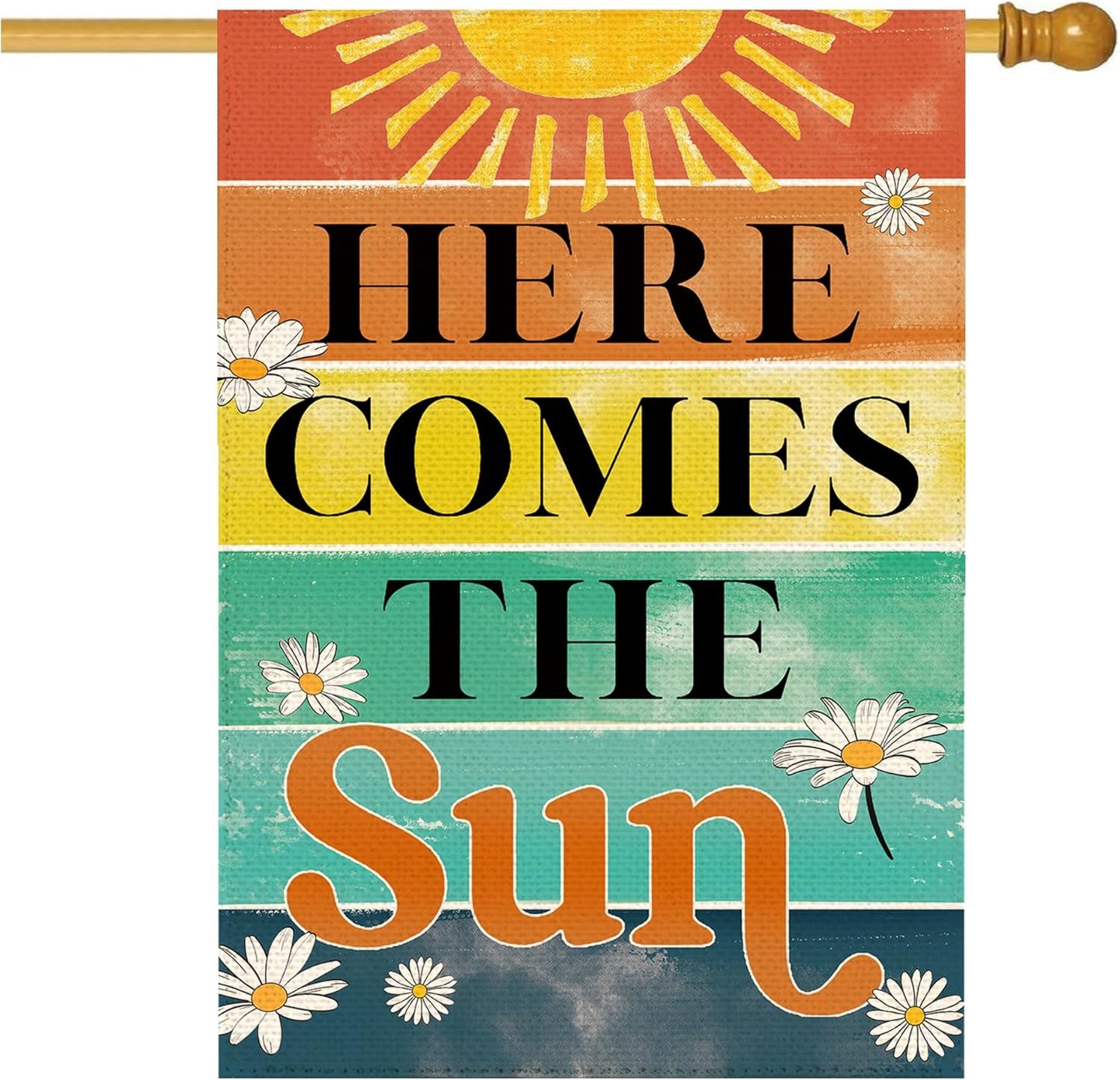 Bandera jardín doble cara Here Comes The Sun 28x40"