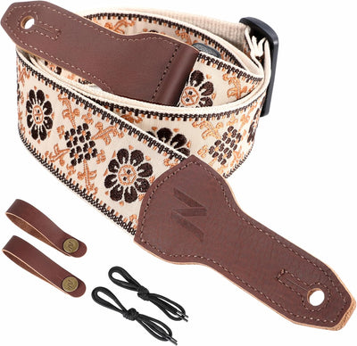 Correa guitarra cuero vaca 2pulg ajustable reemplazo