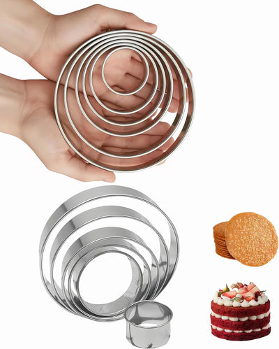 Set 12 Cortadores Galletas Redondos 2-6pulg Acero Inox
