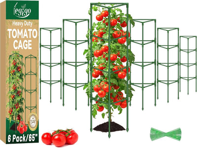 6 Jaulas Tomate 65pulg Soporte Plantas Trepadoras