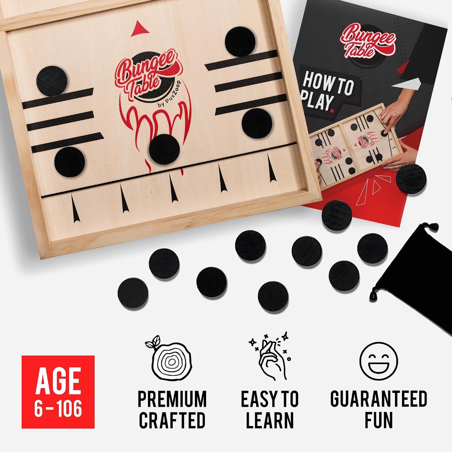 Tablero Air Hockey Madera Set Velocidad Precisión