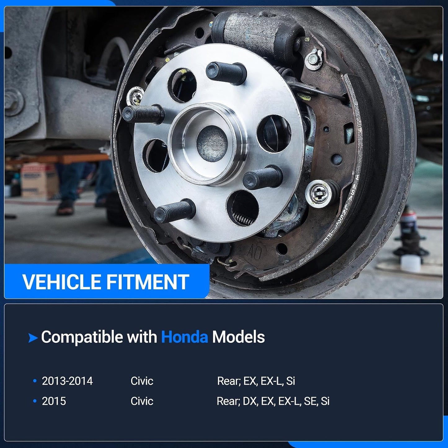 Cojinete rueda trasera y cubo comp Honda Civic 13-15