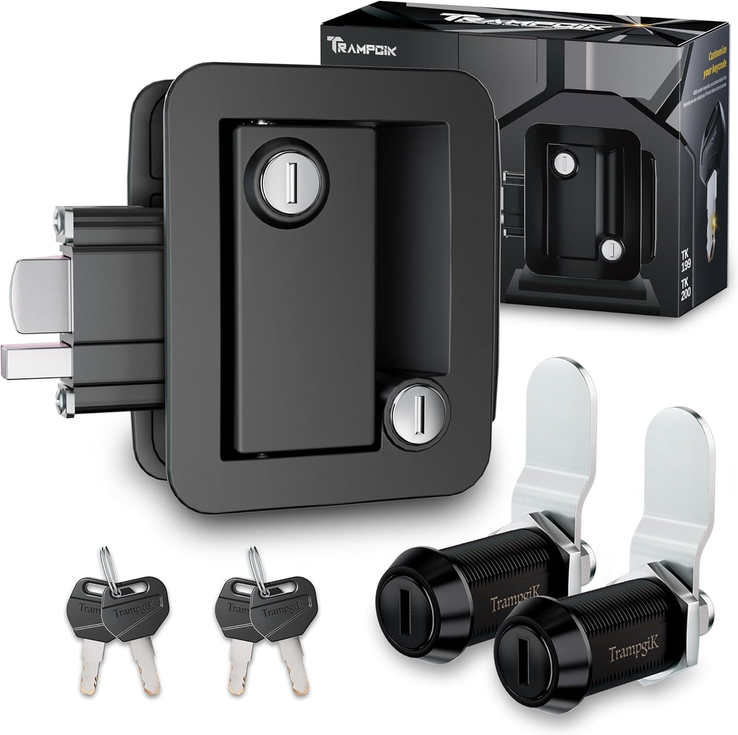 Set cerraduras puerta RV 1 plástico 2 almacenamiento