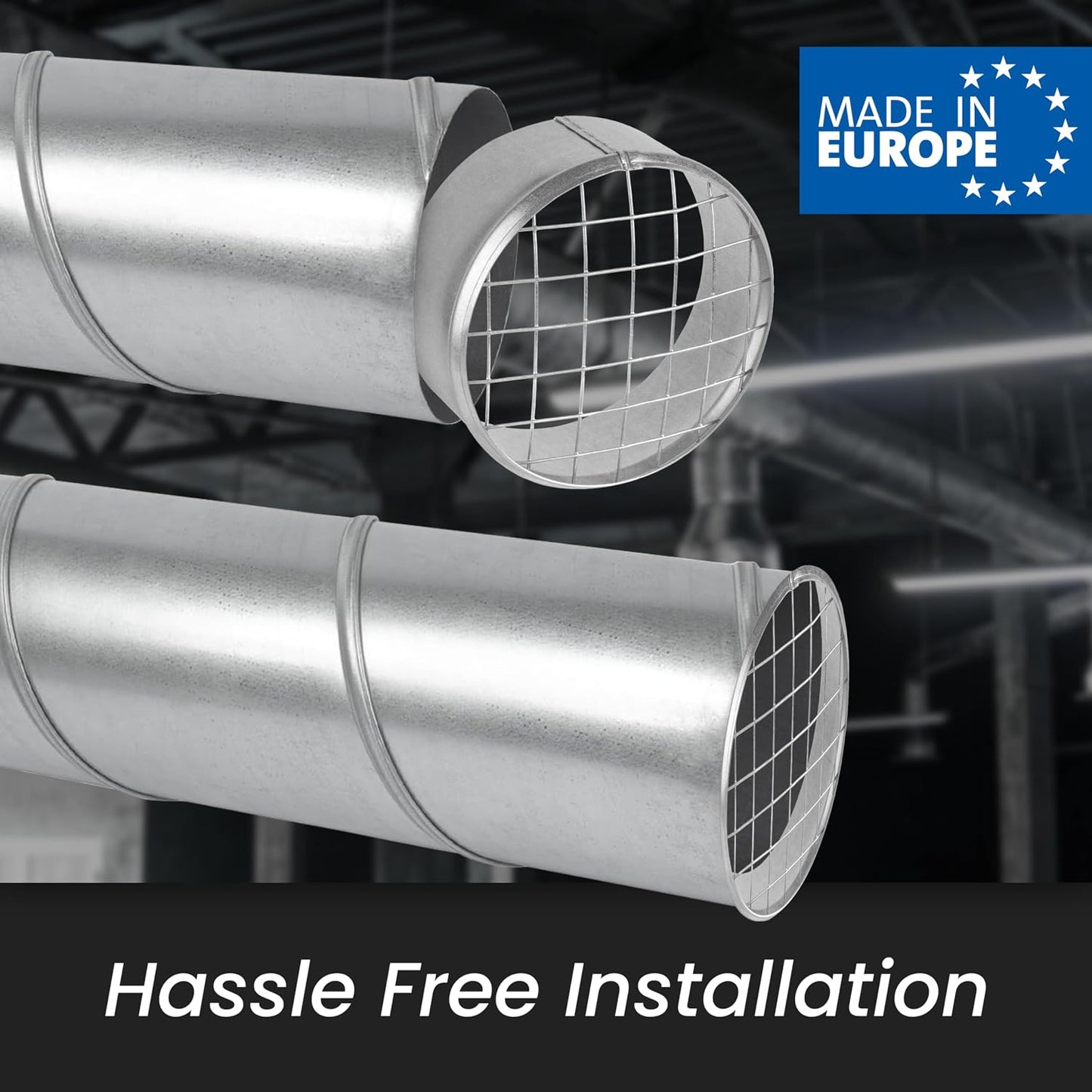 Cubierta conducto 10pulg acero galvanizado malla escape HVAC