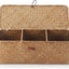 Cesta tejida rectangular con tapa para aperitivos y juguetes