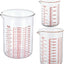 Set 3 Tazas Medidoras Vidrio Borosilicato 2-8 Tazas