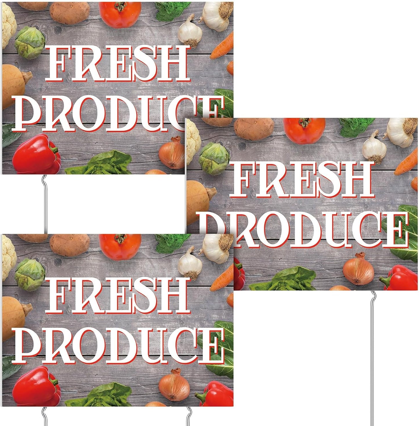 Letrero plástico corrugado 12x16" 3 Pzas para eventos