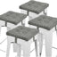 4 Cojines Viscoelástica 12pulg Asiento con Laños Gris