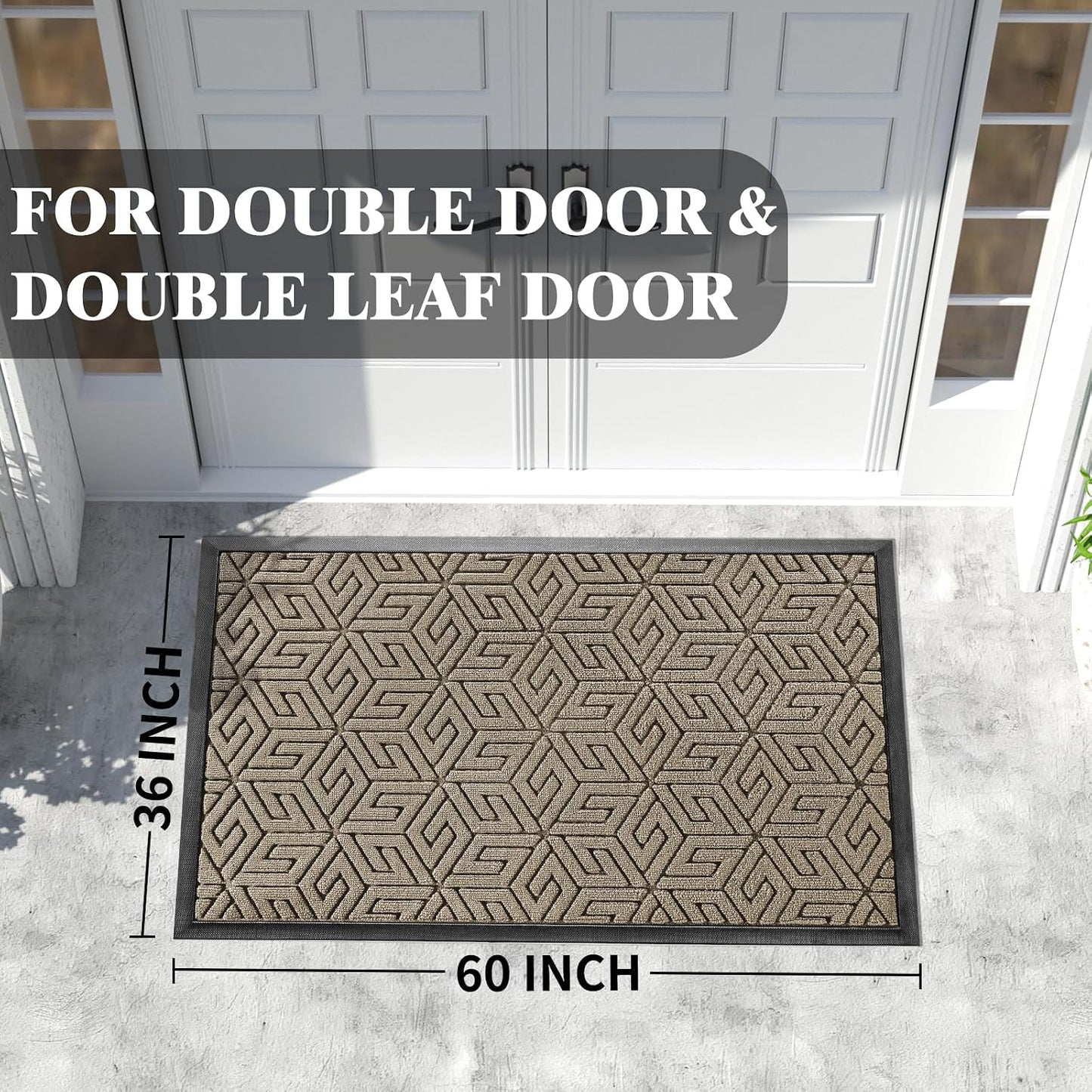 Tapete puerta 60x36" impermeable antiderrap exterior