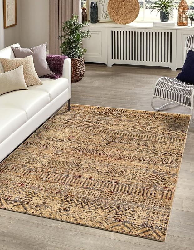 Alfombra área Saturn Collection 9x12ft beige gris