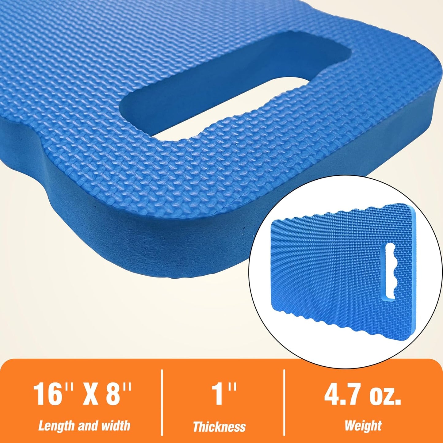 Almohadilla rodillas EVA 16x8" pack 3 azul