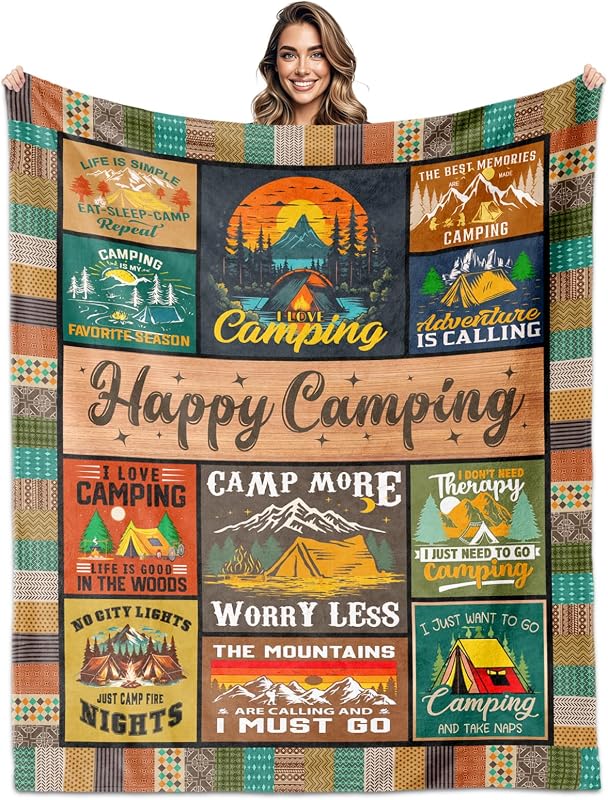 Manta campamento mujer 60x50pulg decoración