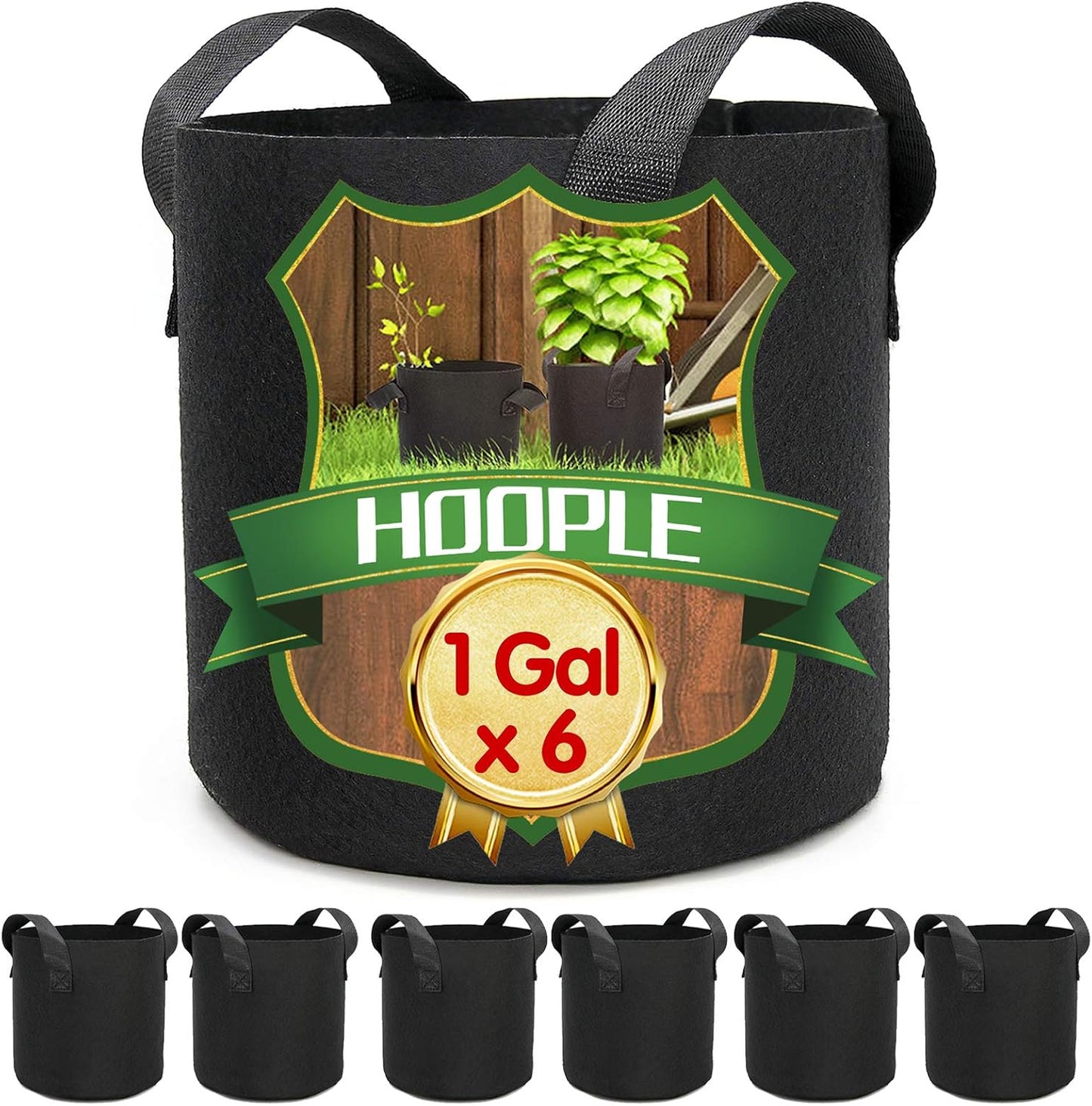 Bolsas cultivo tela resistente 6 pzas 1gal para papa fresa