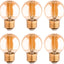 Bombilla LED G16.5 E26 ámbar vintage 6W 2700K