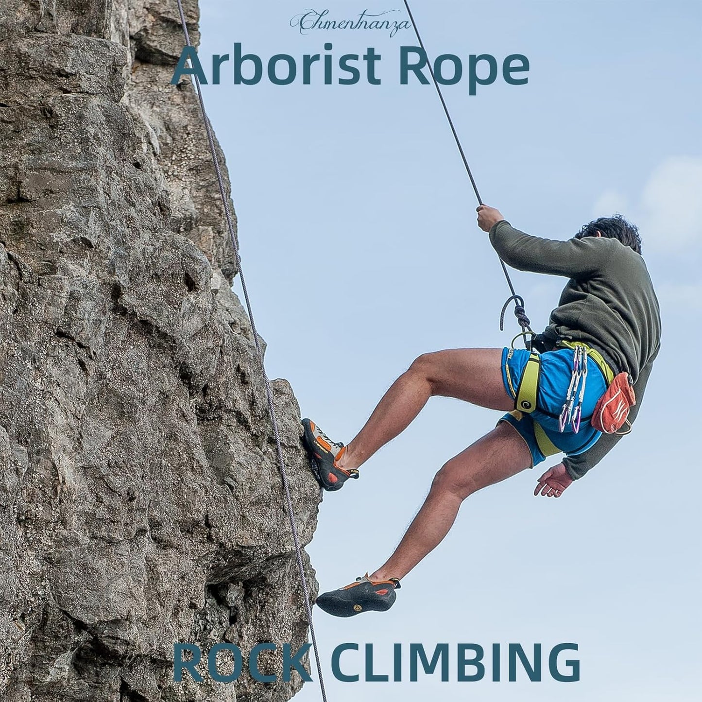 Cuerda Aparejo Arborista 1/2pulg 150ft Resistente Escalada