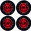 4x Luces LED rojas 2.5" 12 diodos para camiones y remolques