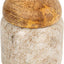 Recipiente Mármol Madera Mango con Tapa Natural