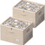 2 Organiz. Zapatos con Ventana Beige 19.7x15.7x13"