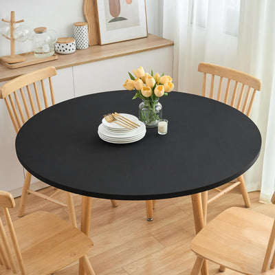 Mantel redondo elastano ajustable uso interior exterior negro