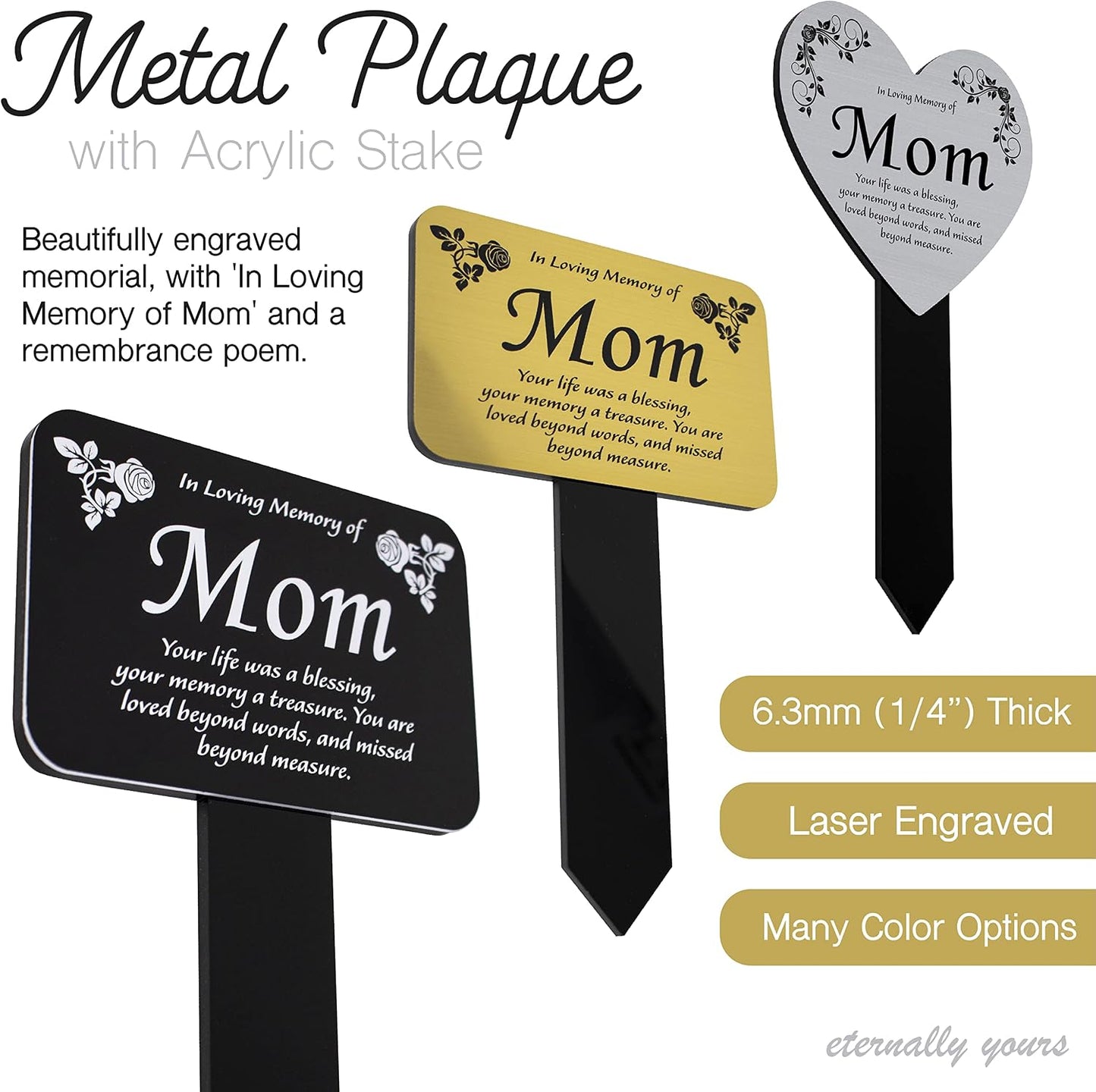 Placa conmemorativa mamá poesía negro cementerio