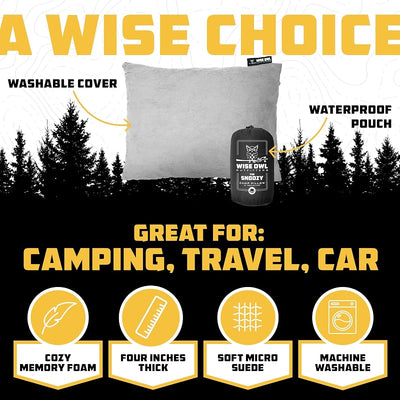 Almohada viscoelástica lavable camping viaje