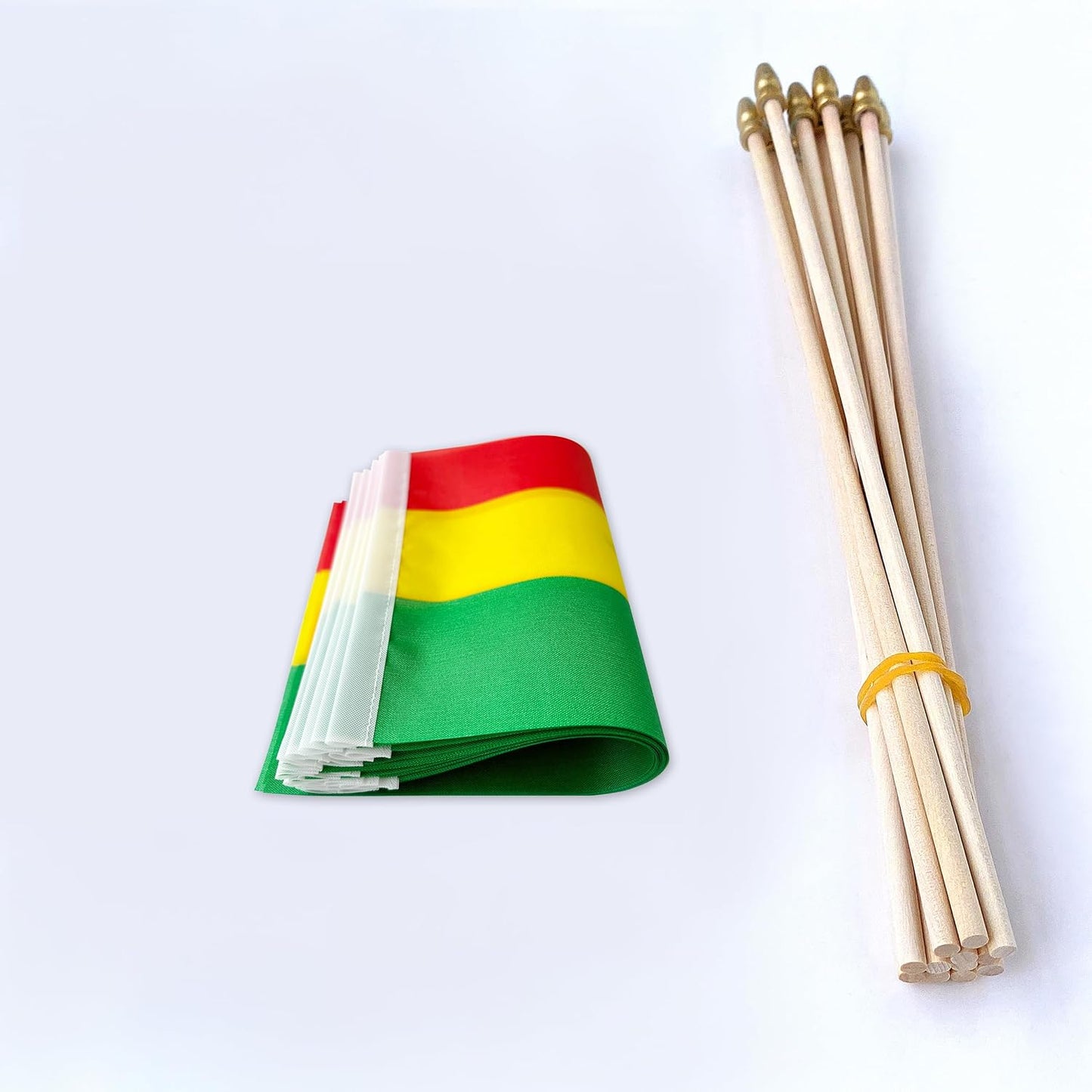Banderas mano Ghana 5x8pulg pack 12