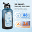 Botella agua acero inox 64oz doble pared vacío tapa