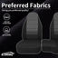 2 Pzas Fundas Asiento Alto Tela 60/40 Ford Ranger XL Negro