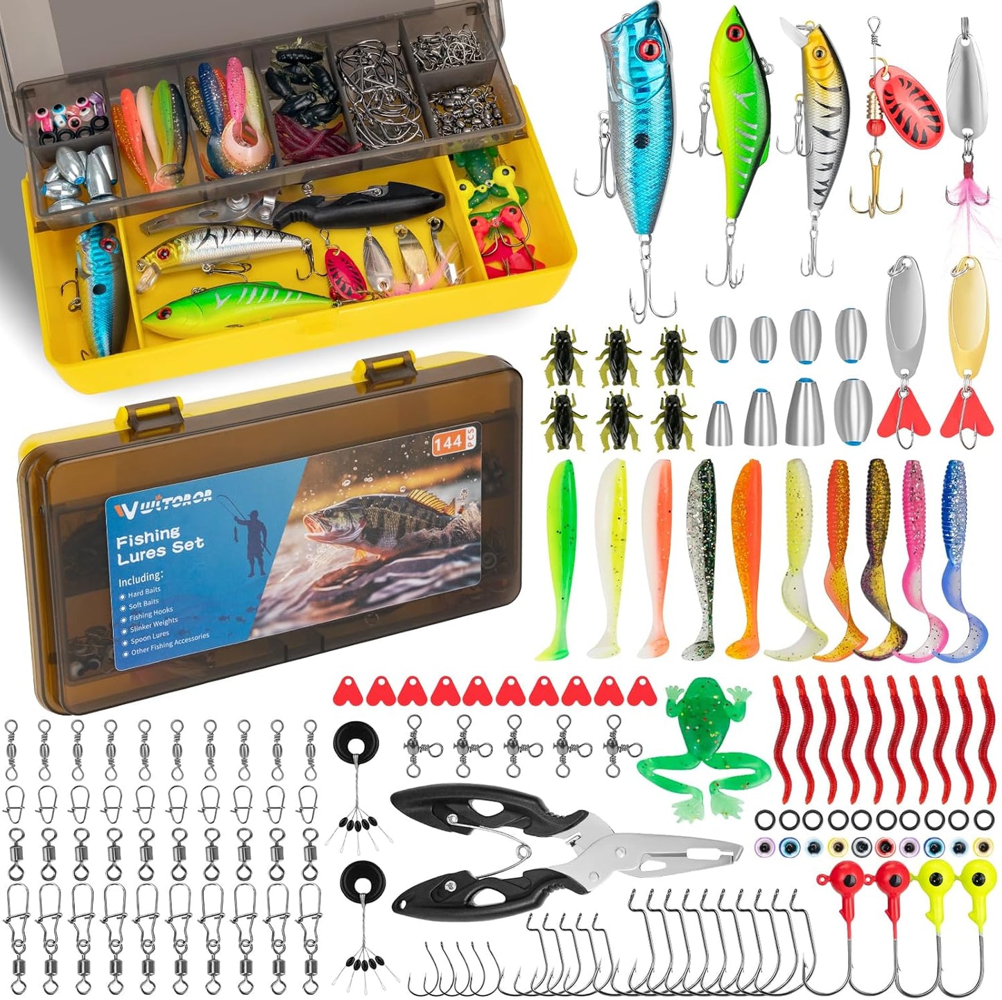 Set Cebo Pesca con Caja Incluida para Hombres