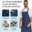 Delantal cocina ajustable 33x27pulg resistente agua y aceite