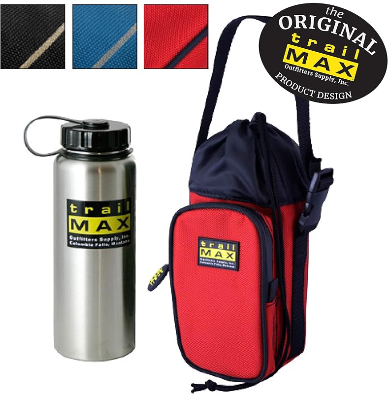 Bolsa sillín caballo botella agua acero inox 1