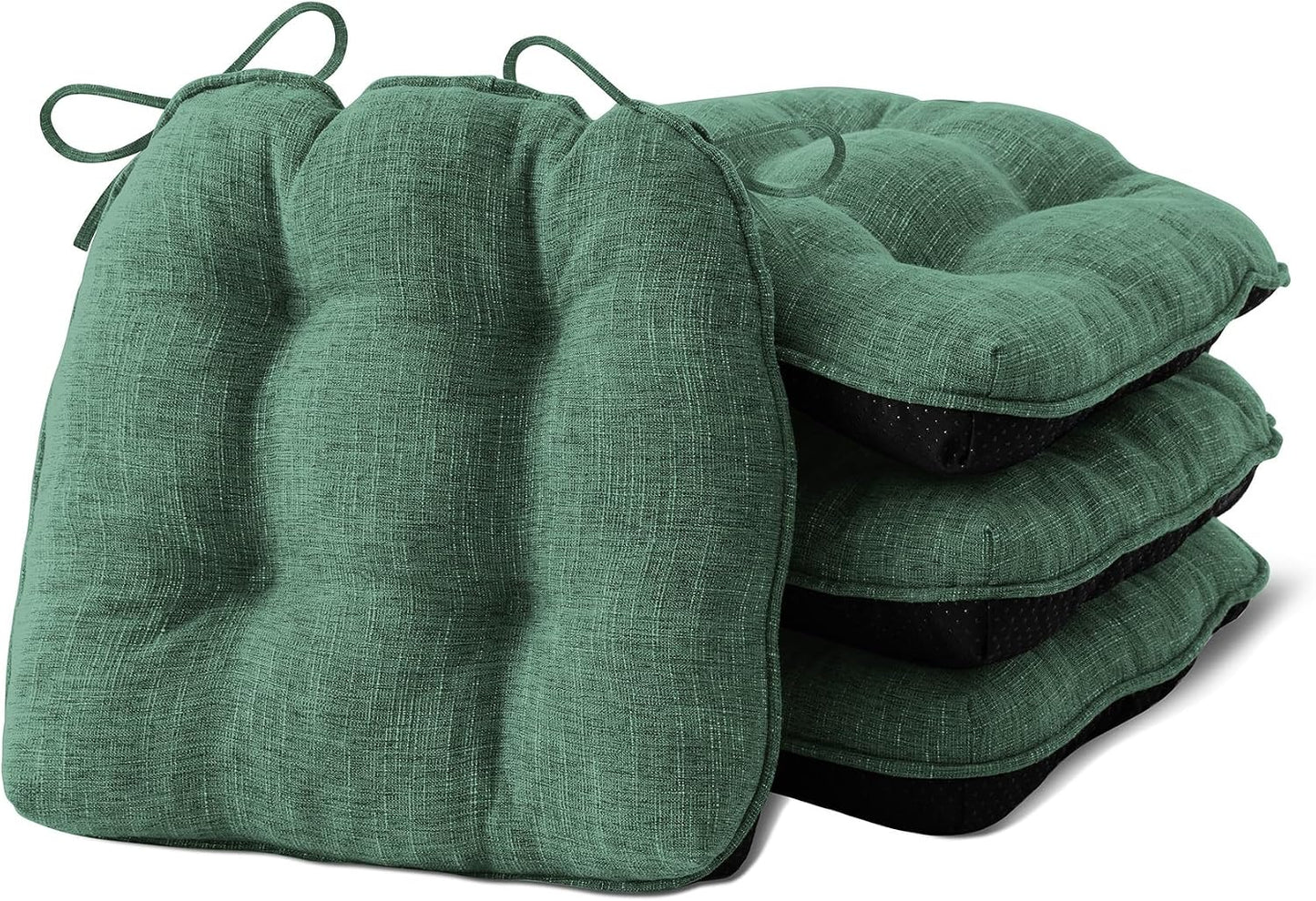 Set 4 cojines sillas comedor con lazos antiderrap