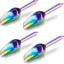 Set 4 cucharas hielo acero inox arcoíris 3oz para fiestas