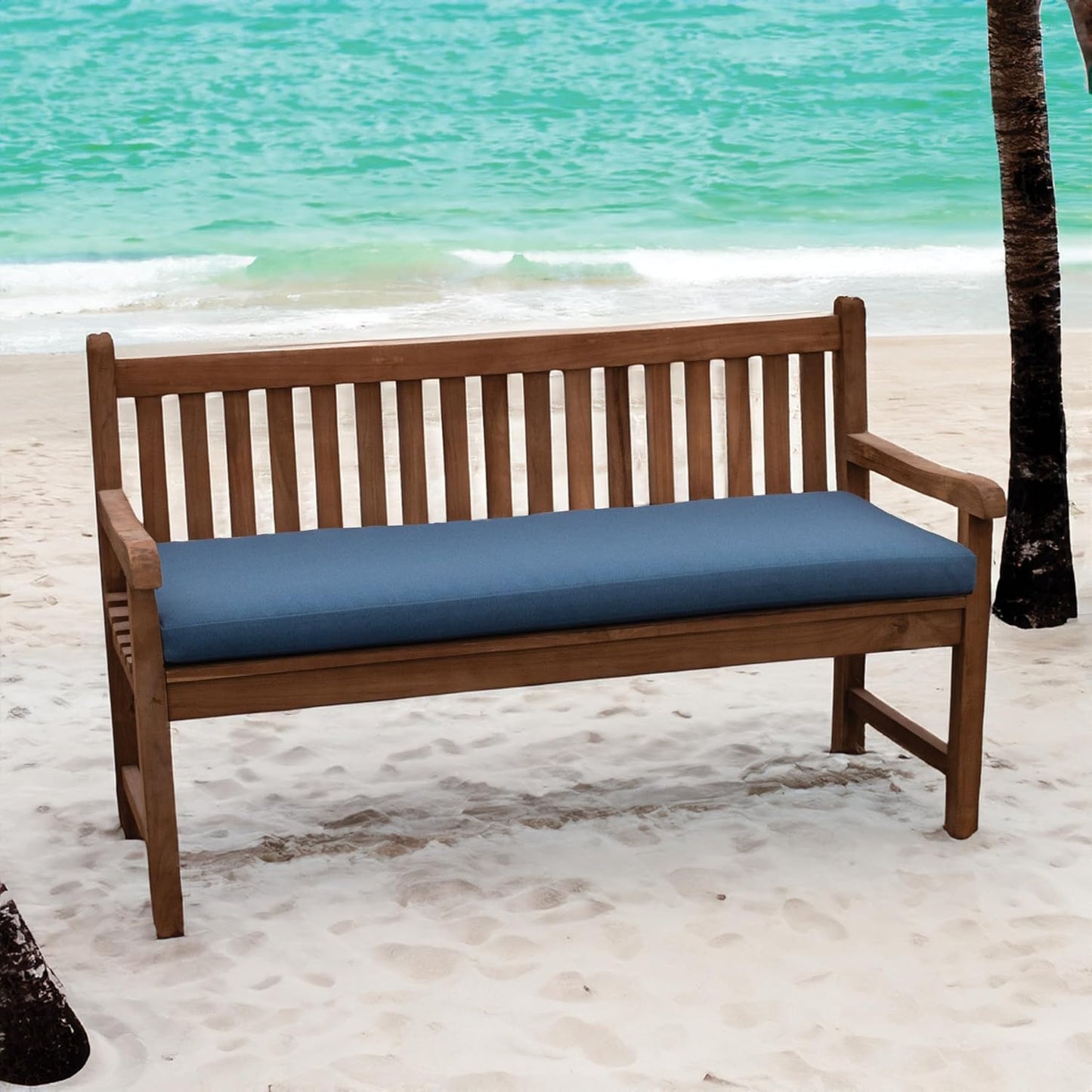 Cojín banco 50x16pulg Bamboo Bay Cobalt