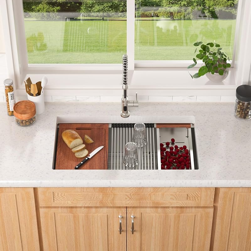 Fregadero cocina doble tazón acero inox 30"
