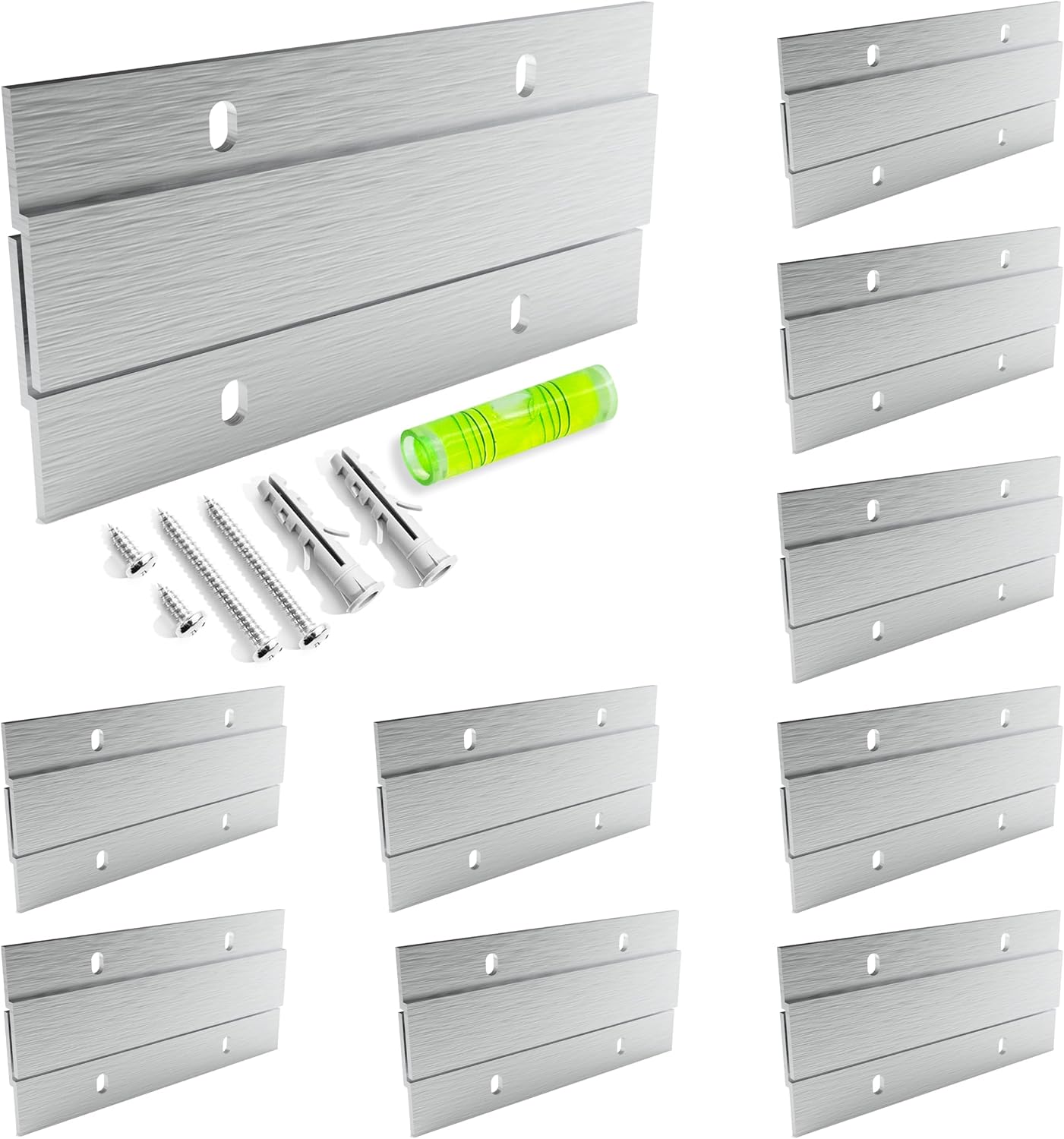 Kit colgador listón francés 4pulg soporte cuadros aluminio